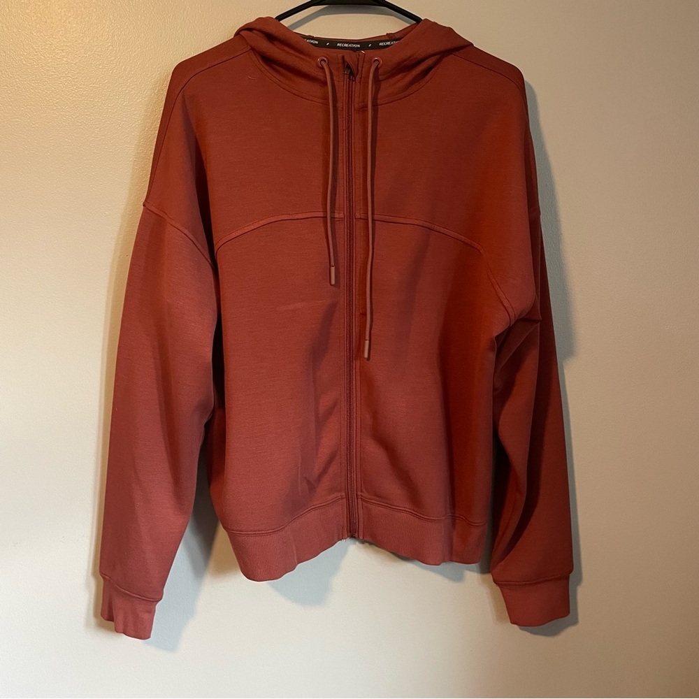 Rust Zip Up Sweatshirt